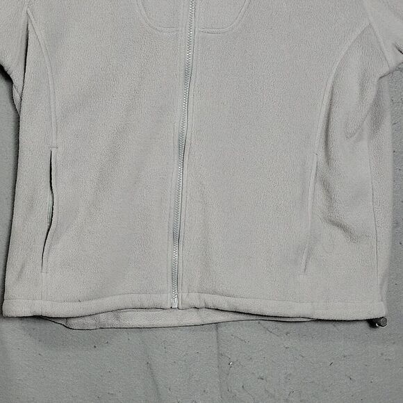 Columbia Jacket Women’s Large Gray Full Zip Fleece Zip Pockets Ladies - Picture 6 of 11